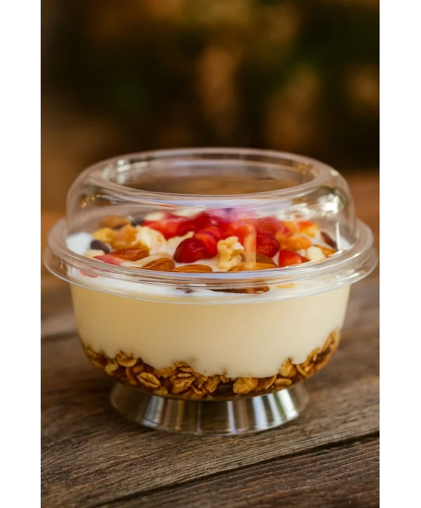 270cc Magnolya Ayaklı Kase Kapaklı 100 Adet