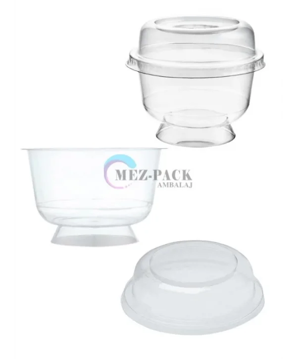 270cc Magnolya Ayaklı Kase Kapaklı 250 Adet