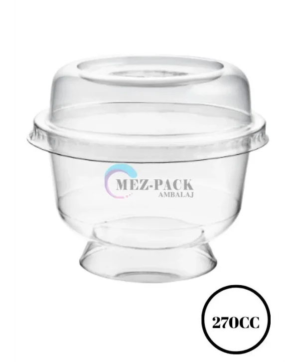 270cc Magnolya Ayaklı Kase Kapaklı 350 Adet