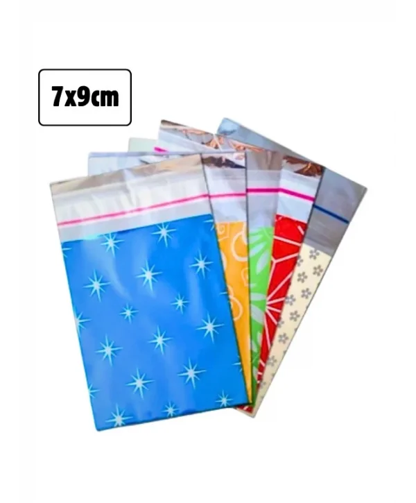 7x9cm Desenli Lüks Metalize Poşet 500 Adet