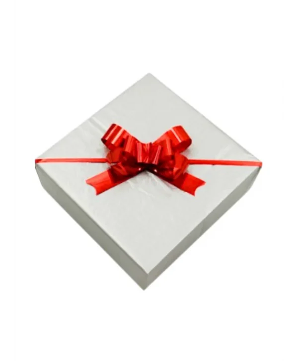 Çekmeli Fiyonk Hediye Paketi Süsü Kırmızı 50 Adet