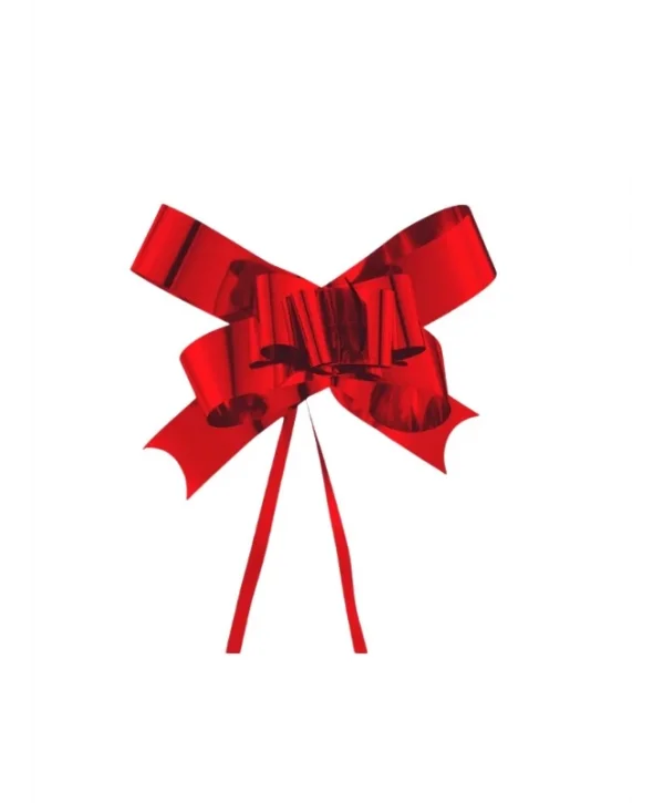 Çekmeli Fiyonk Hediye Paketi Süsü Kırmızı 50 Adet