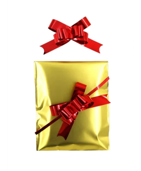 Çekmeli Fiyonk Hediye Paketi Süsü Kırmızı 50 Adet