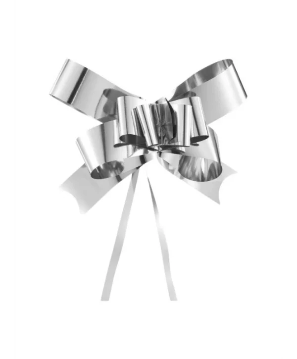 Çekmeli Fiyonk Hediye Paketi Süsü Silver 50 Adet