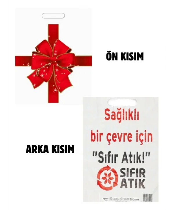 Çok Renkli Takviyeli Poşet Fiyonk Desen 1000 Adet No:4