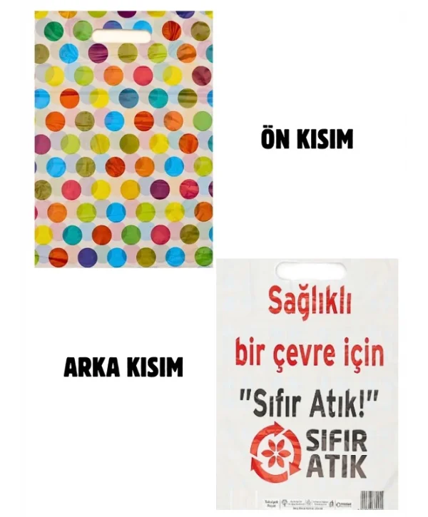 Çok Renkli Takviyeli Poşet Puantiye Desen 500 Adet No:4