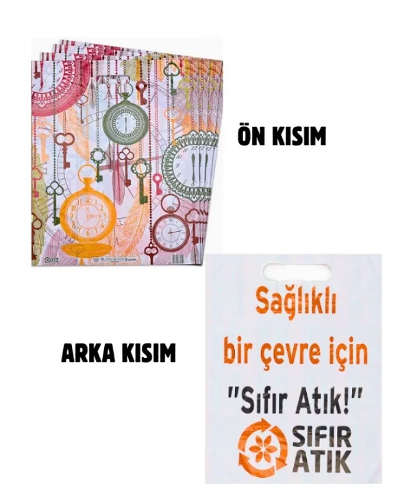 Çok Renkli Takviyeli Poşet Saatler Desen 150 Adet No:5