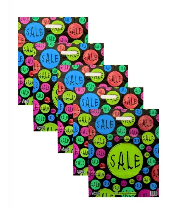 Çok Renkli Takviyeli Poşet Sale Desen 1000 Adet No:3