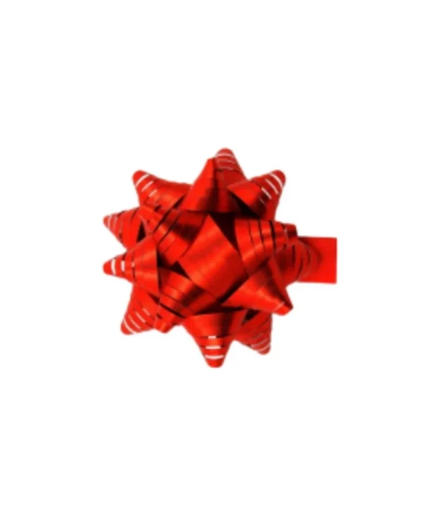 Kutup Yıldızı Hediye Paketi Süsü Kırmızı 24 Adet