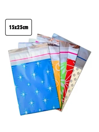 15x25cm Desenli Lüks Metalize Poşet 1000 Adet