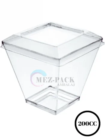 200cc Prizma Kase Kapaklı 100 Adet