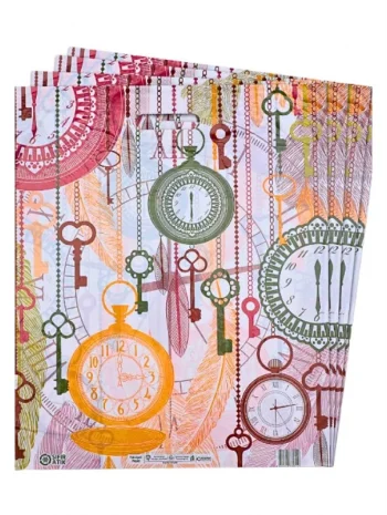Çok Renkli Takviyeli Poşet Saatler Desen 250 Adet No:5