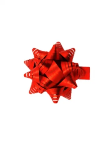 Kutup Yıldızı Hediye Paketi Süsü Kırmızı 24 Adet