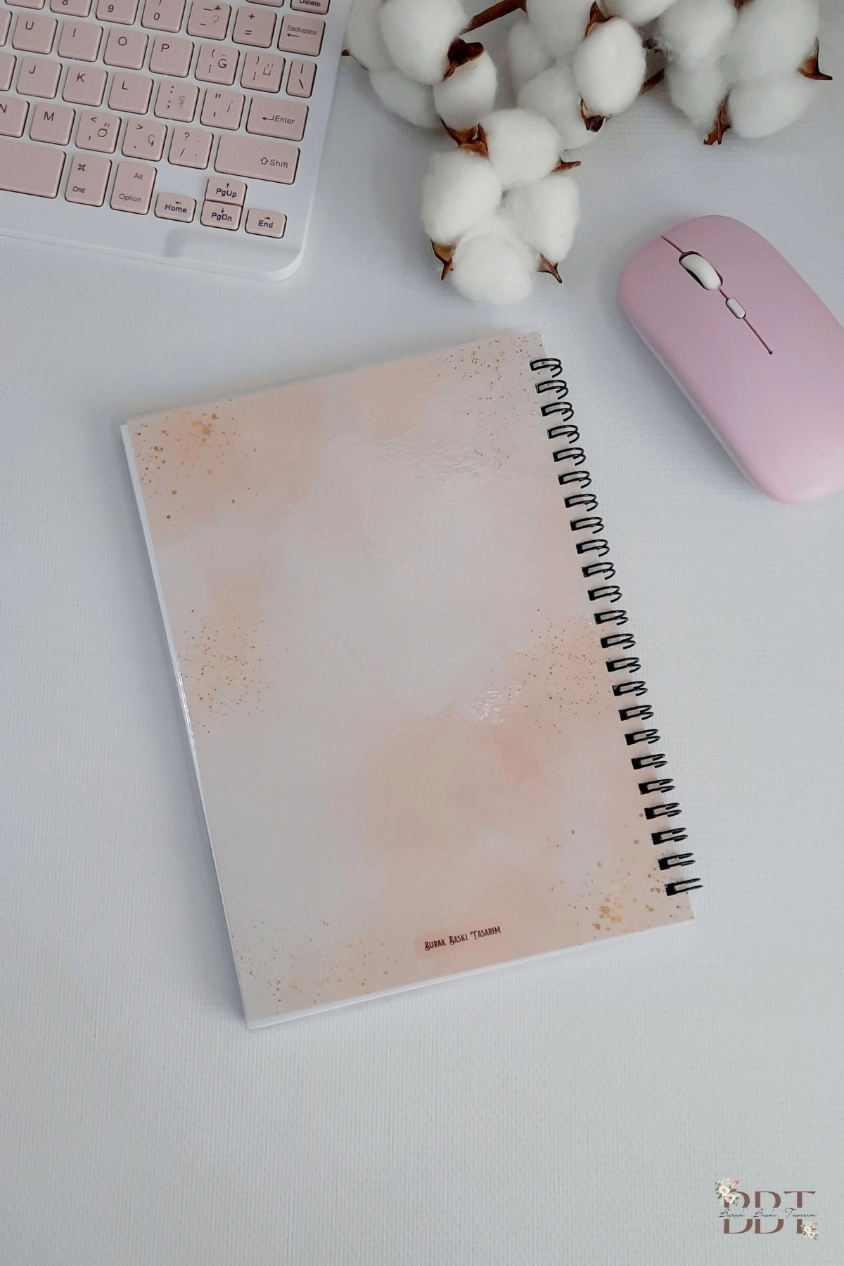 10 Yıllık Kaza Namazı Defteri / Takip Çizelgesi - A-5 Telli Kahverengi Çiçekli