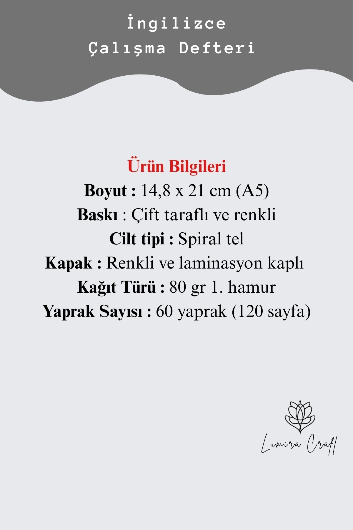 İngilizce Çalışma ve Yazma Defteri , Ajanda , Panlayıcı, Notepad, Not Defteri