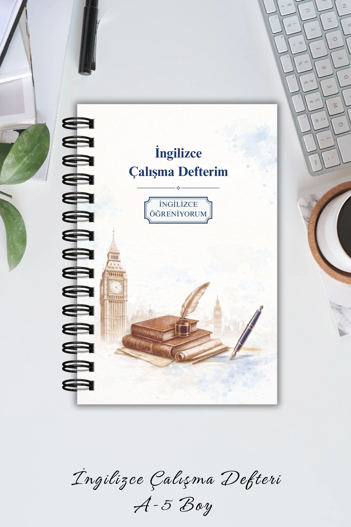 İngilizce Çalışma ve Yazma Defteri , Ajanda , Panlayıcı, Notepad, Not Defteri