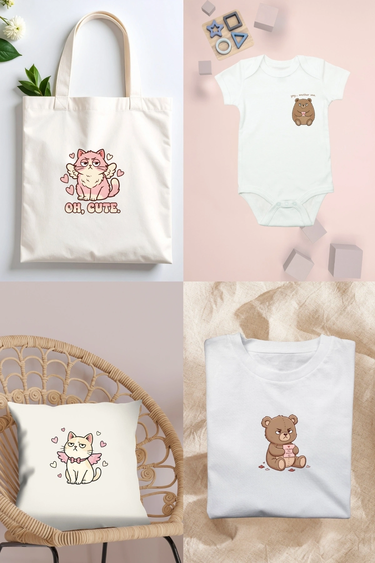 Sevgililer Günü Ayıcık ve Kedi Kumaşa Baskı Yapılabilen Ütü ile Yapışan DTF Transfer Baskı Kağıdı