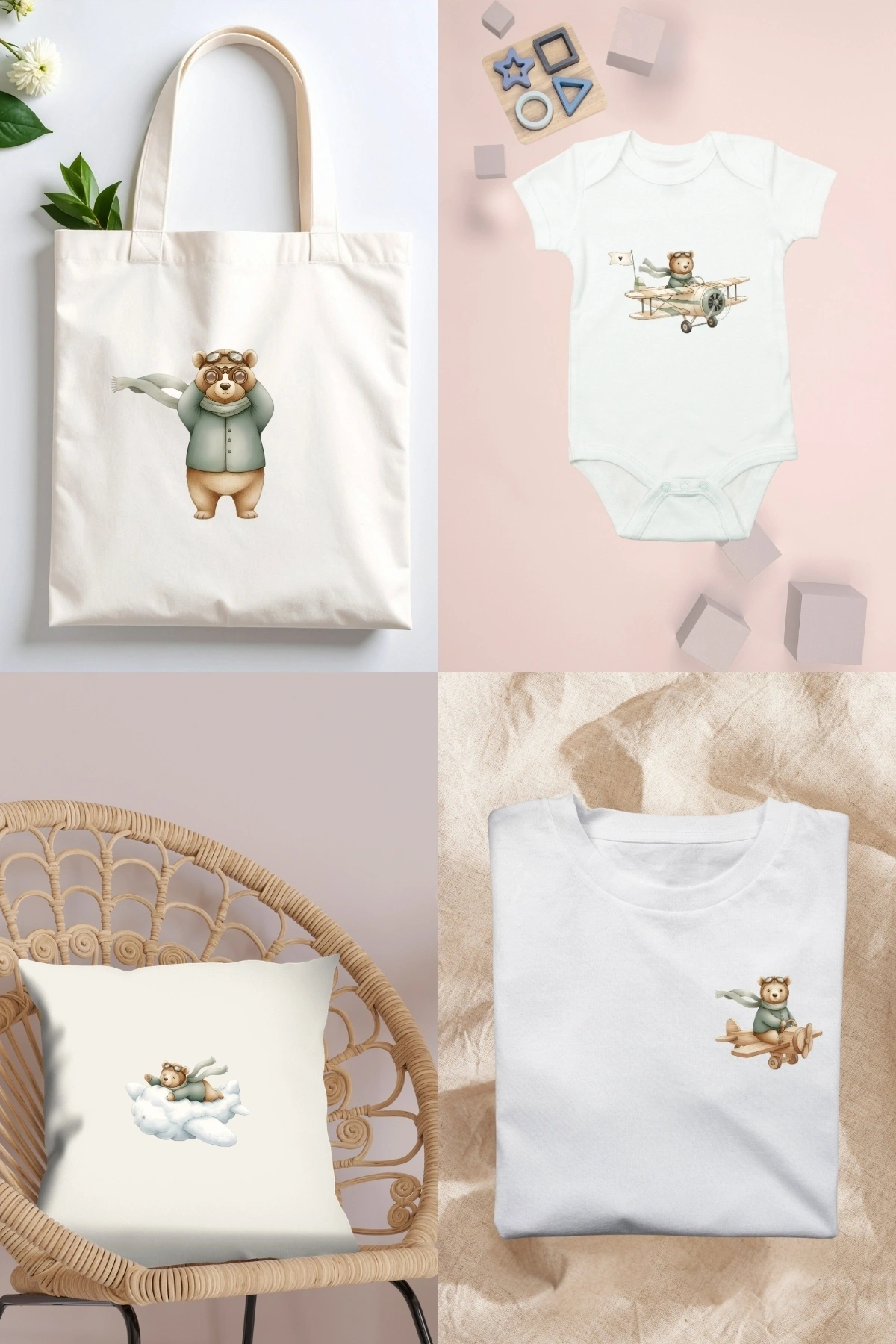 Teddy Bear, Ayıcık, Kumaşa Baskı Yapılabilen Ütü ile Yapışan DTF Tekstil Transfer Baskı Kağıdı