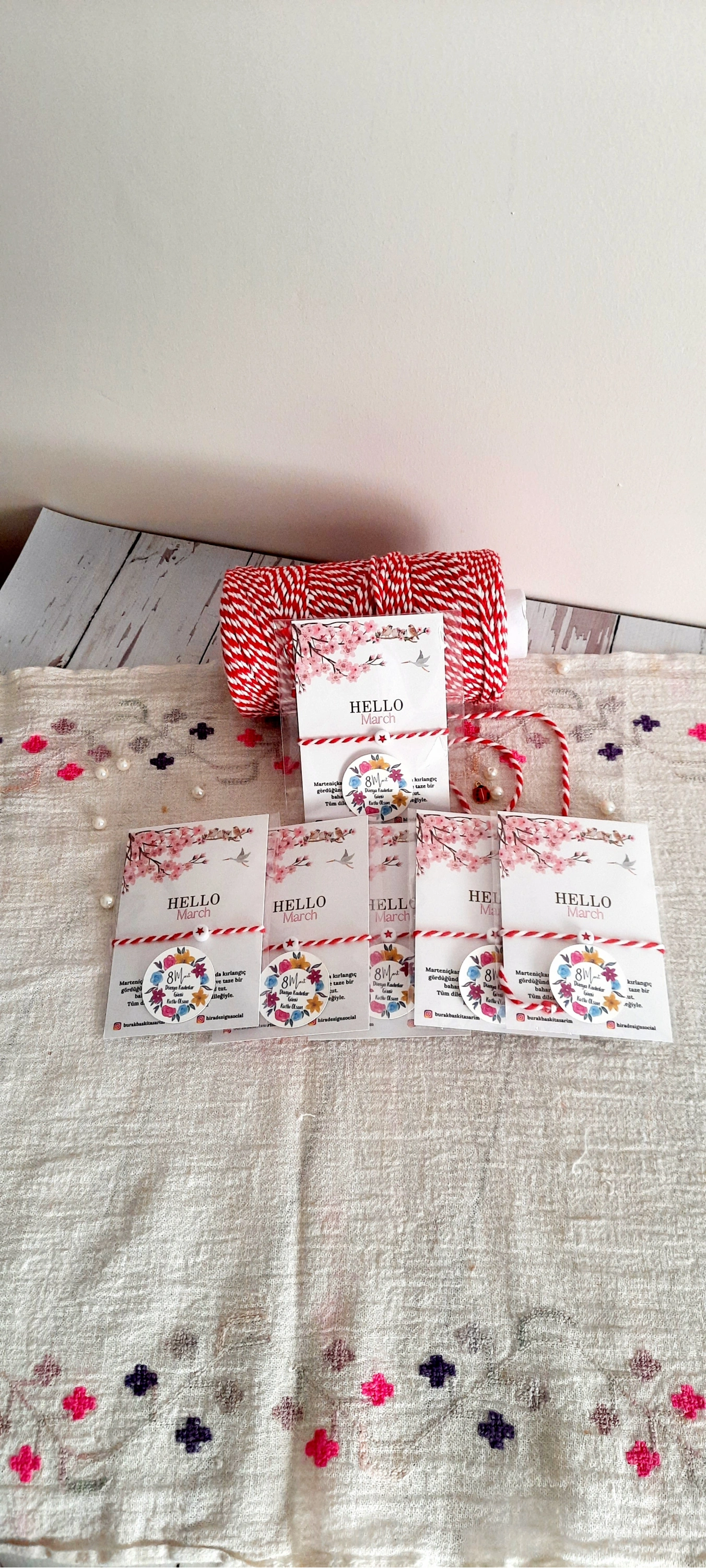 10lu Yıldız Marteniçka Bileklik şans Dilek Bilekliği Mart İpi 8 Mart Dünya Kadınlar Günü Hediyesi