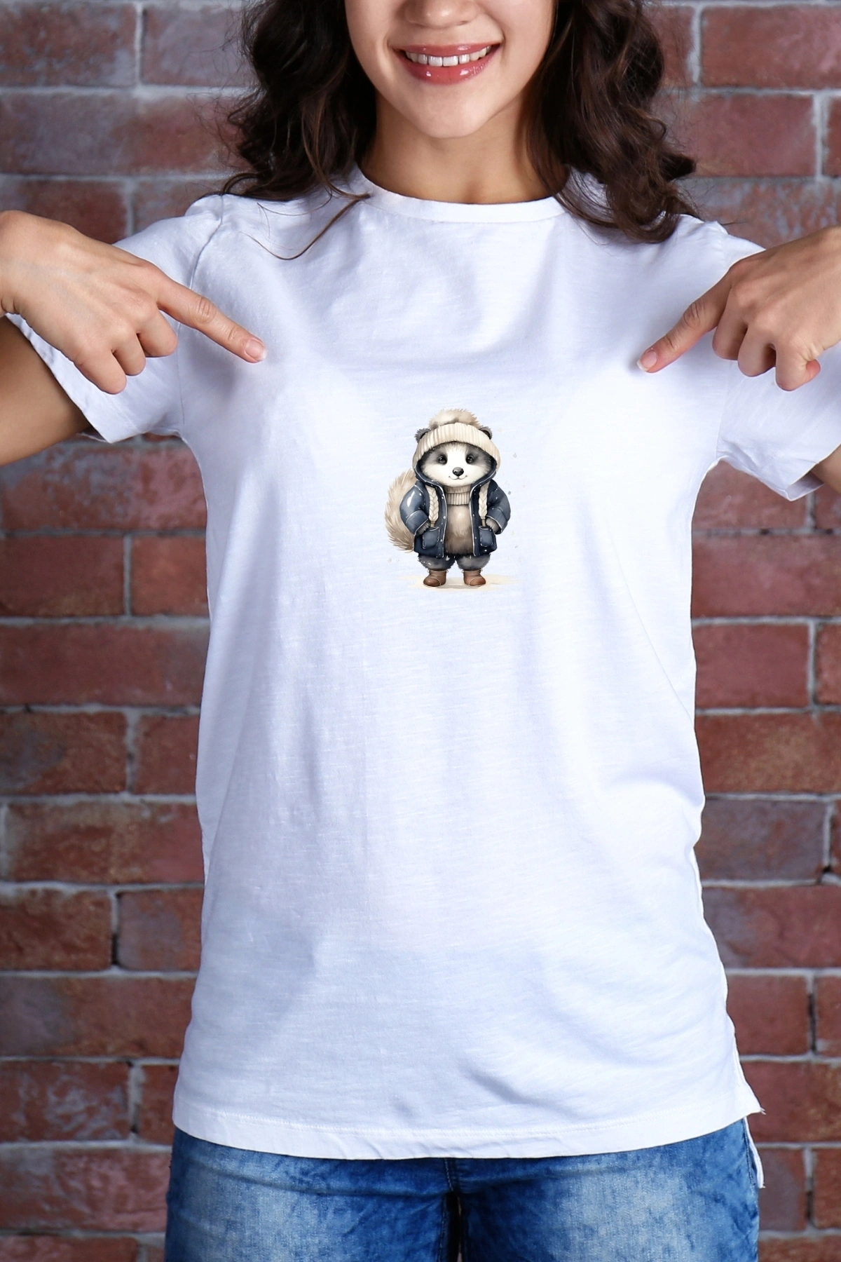 Sevimli Kış Hayvanları Kumaşa Ütü ile Yapışan DTF Transfer Baskı Kağıdı