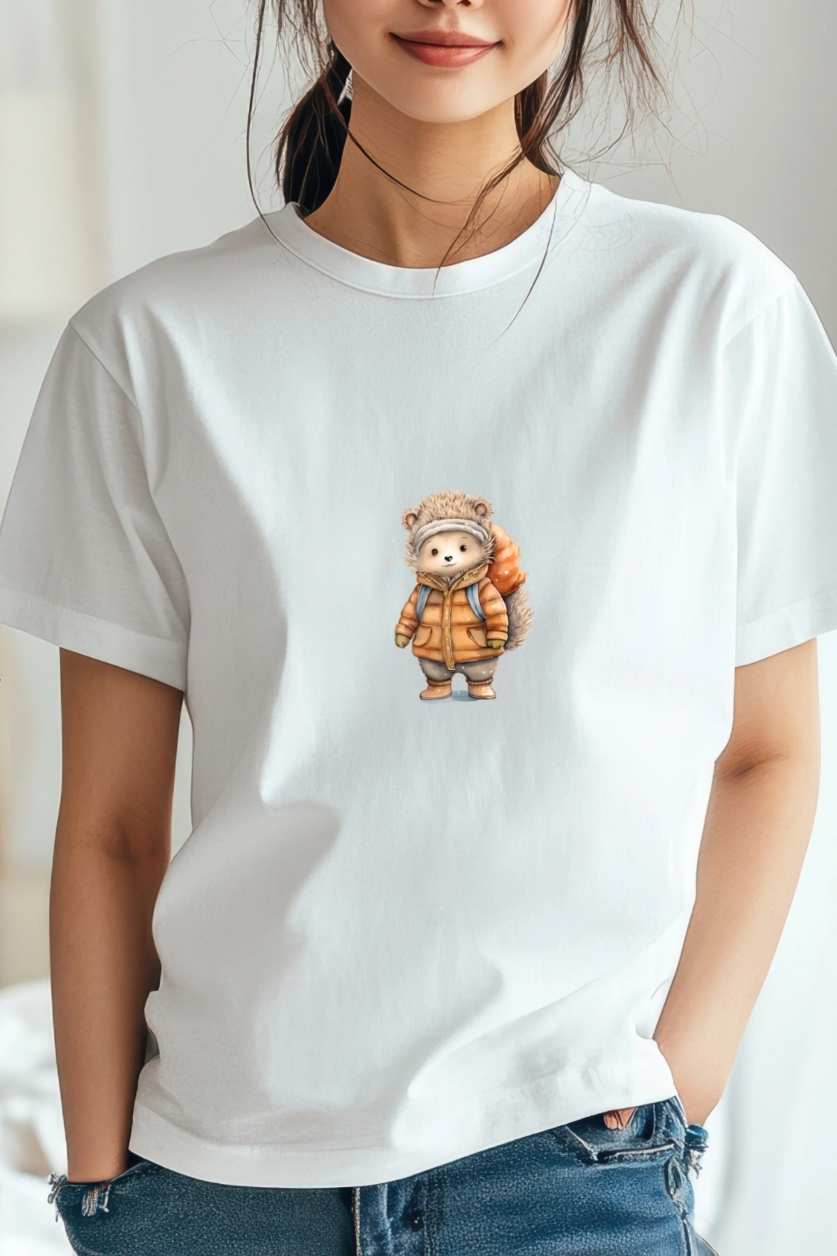 Sevimli Kış Hayvanları Kumaşa Ütü ile Yapışan DTF Transfer Baskı Kağıdı