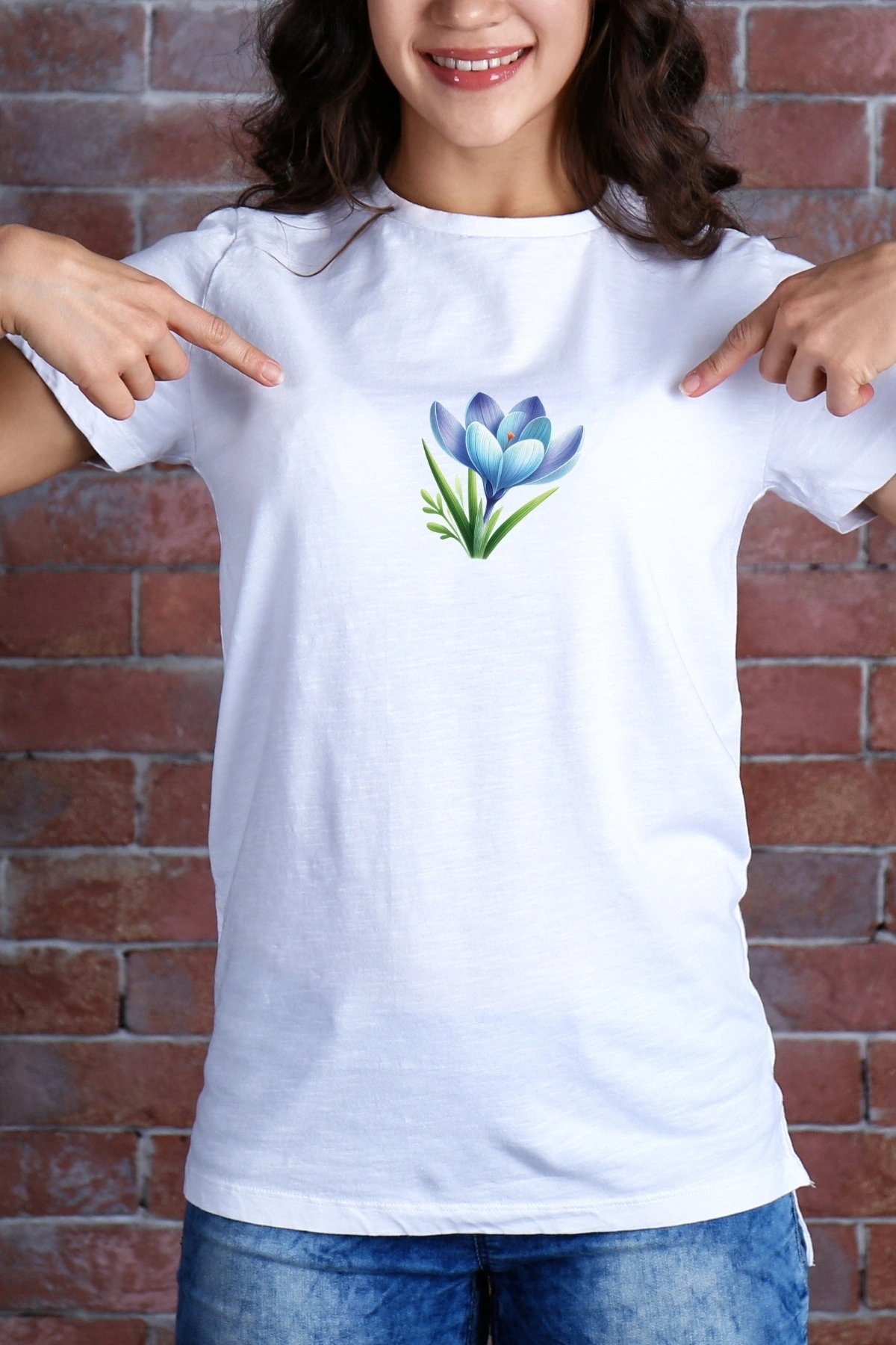 Renkli Kardelen Çiçekleri Kumaşa Ütü ile Yapışan DTF Transfer Baskı Kağıdı