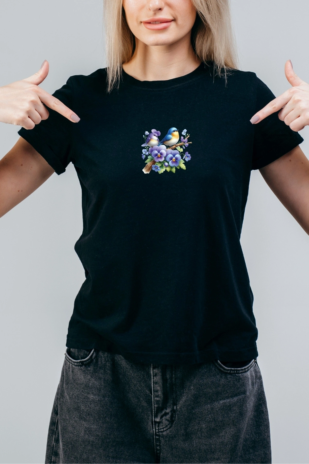 Çiçekli Bahar Haynvanları, Spring Kumaşa Ütü ile Yapışan DTF Transfer Baskı Kağıdı