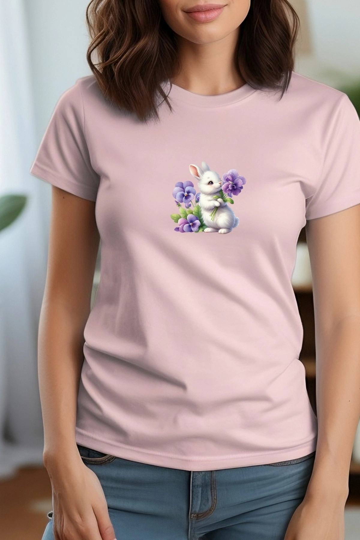 Çiçekli Bahar Haynvanları, Spring Kumaşa Ütü ile Yapışan DTF Transfer Baskı Kağıdı