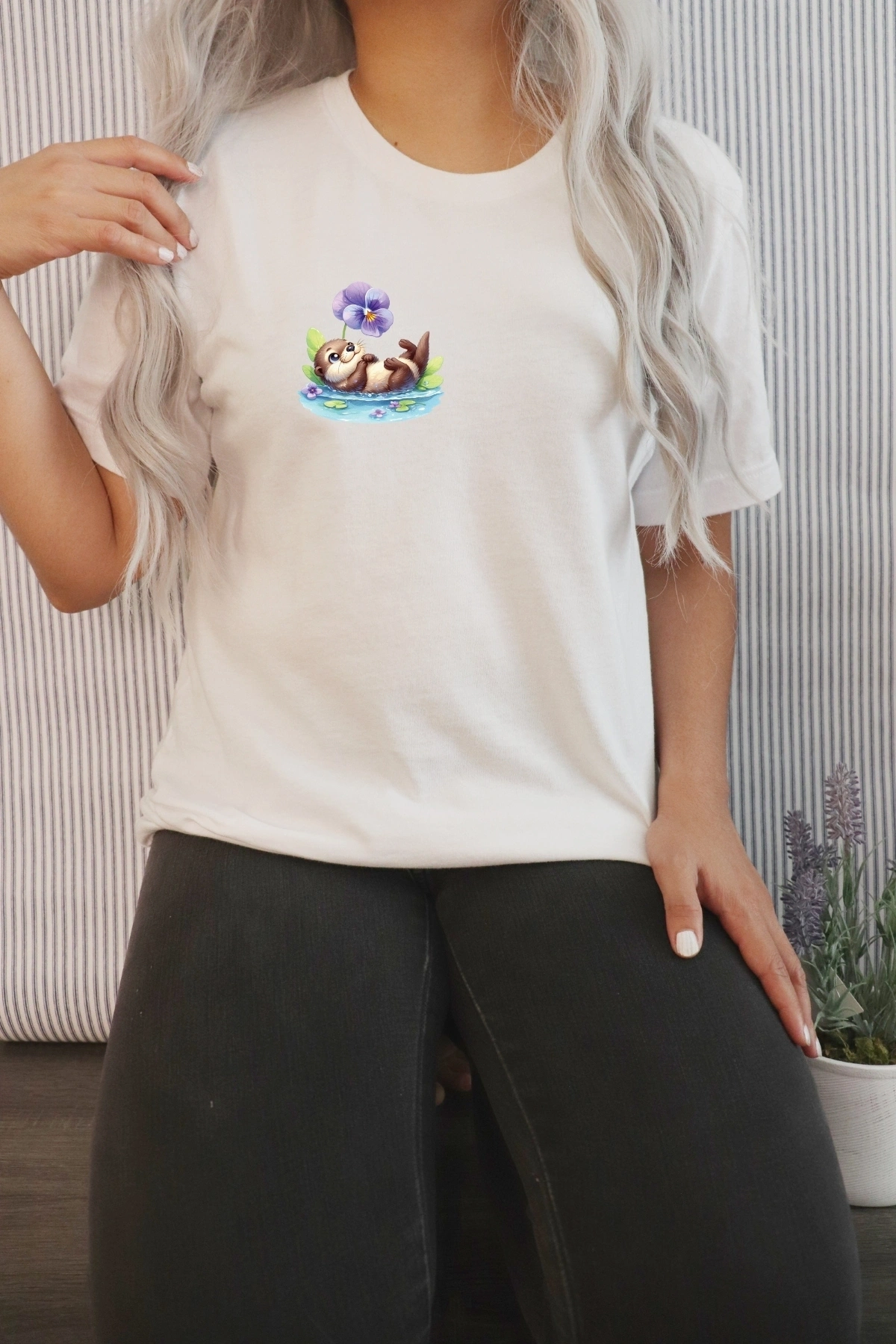 Çiçekli Bahar Haynvanları, Spring Kumaşa Ütü ile Yapışan DTF Transfer Baskı Kağıdı