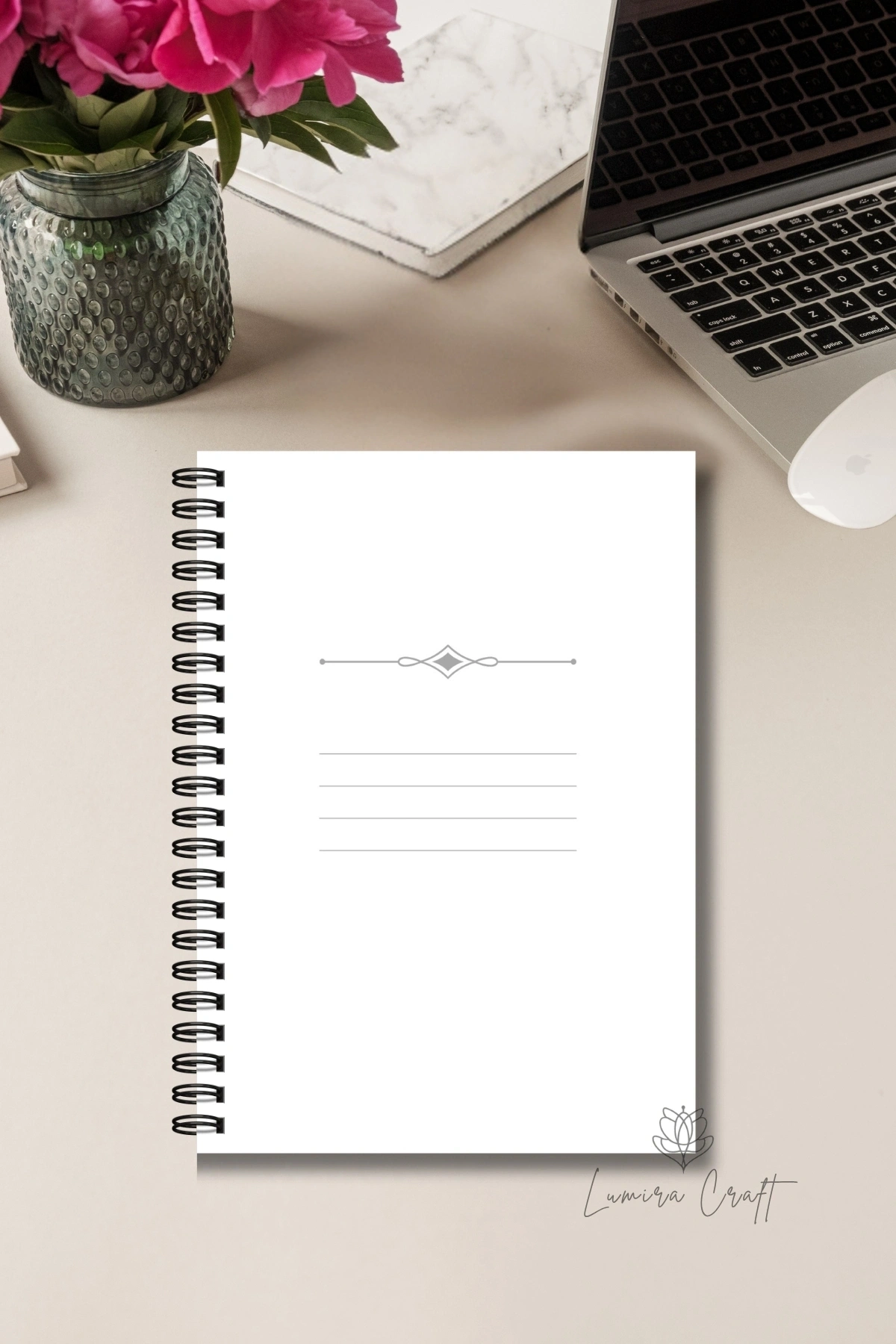 Soft Çiçekli - A5 Boy Günlük Planlayıcı , Daily Planner, To Do List-Konsept Not Defteri, Notepad