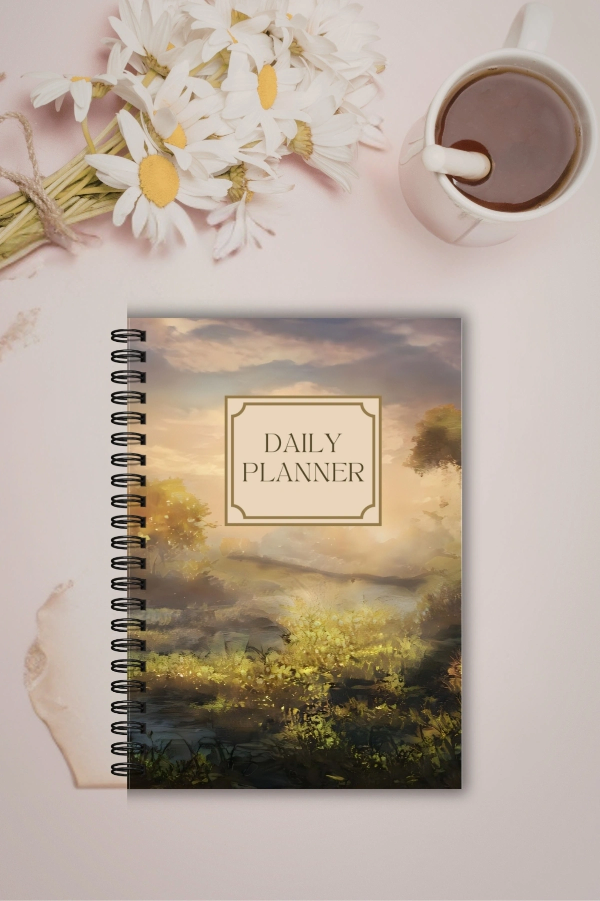 Doğa Temalı - A5 Boy Günlük Planlayıcı , Daily Planner, To Do List-Konsept Not Defteri, Notepad