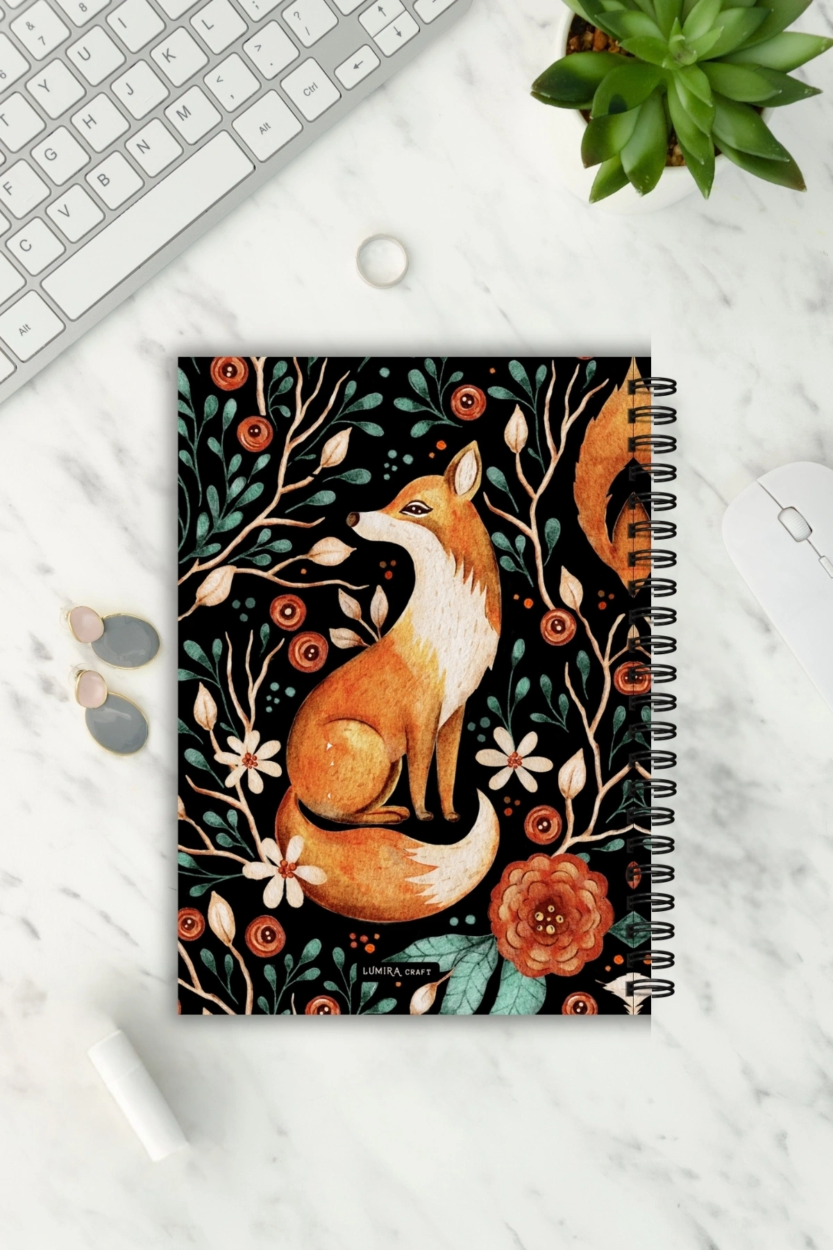 Mistik Tilki Tasarım, A5-Günlük Planlayıcı , Daily Planner, To Do List-Konsept Not Defteri, Notepad