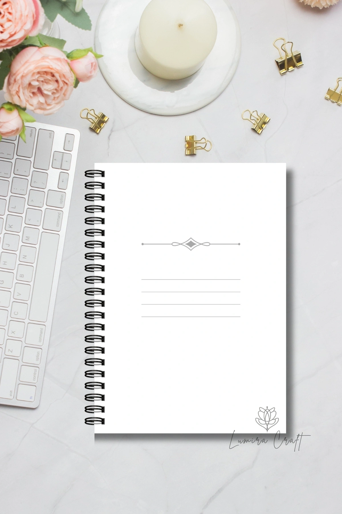 Soft Yeşil Çiçekli, A5-Günlük Planlayıcı , Daily Planner, To Do List-Konsept Not Defteri, Notepad