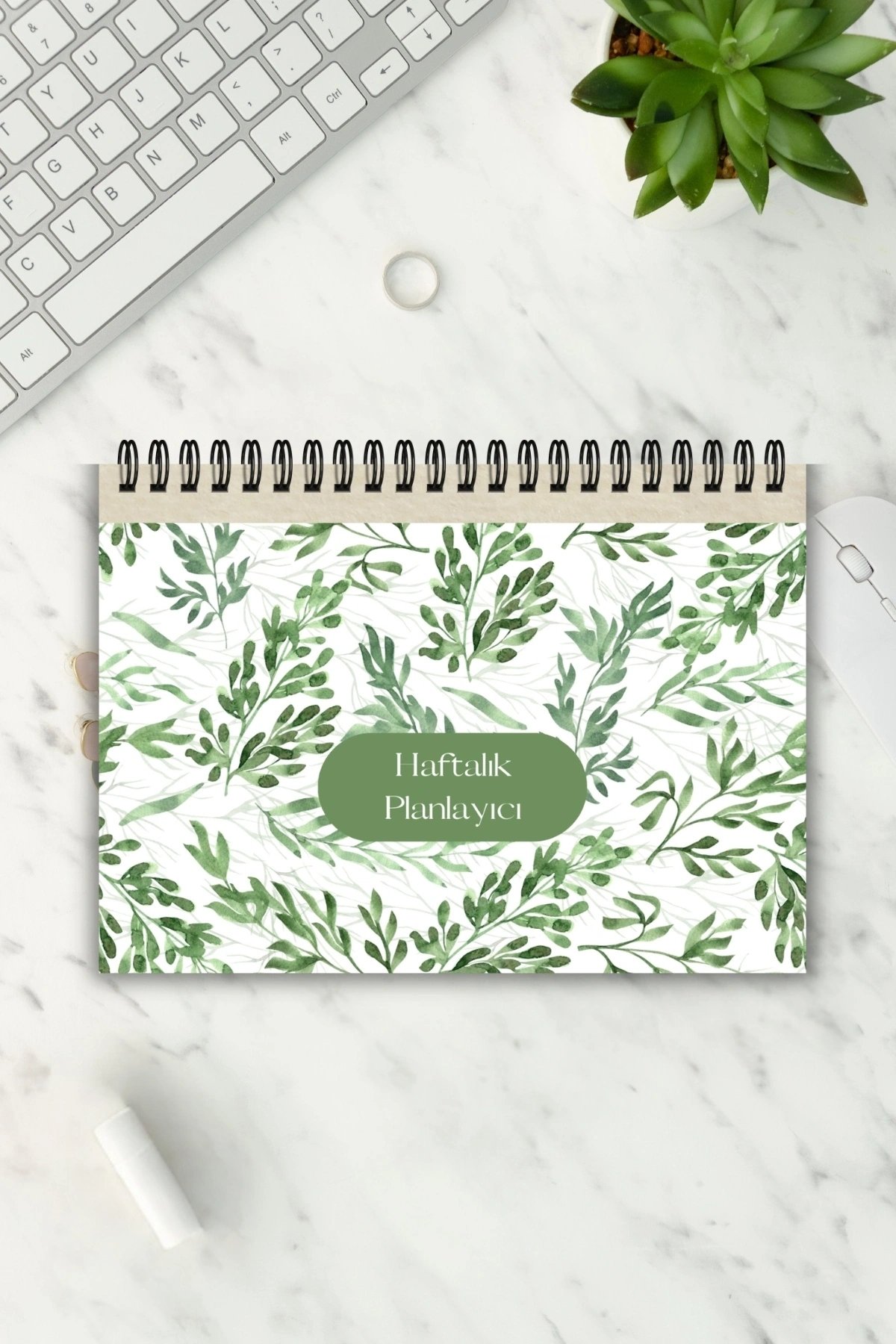 Green Botanical A5-Haftalık Planlayıcı , Weekly Planner, To Do List-Konsept Not Defteri, Notepad