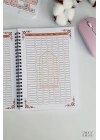 10 Yıllık Kaza Namazı Defteri, Yeşil Kahverengi Kapak / Takip Çizelgesi - A-5 Telli - Pvc Kapak