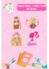 Barbie Temalı İsme Özel 186 Adet Defter-Kalem-Kitap Etiketi