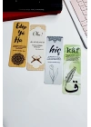 Dini Temalı 4lü Kitap Ayracı Seti, Edep Ya Hu, Hiç, Oku, Kaf, Ramazan, Hafızlık Hediyesi