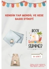 Book Summer Mendil ve Kese Baskı Kağıdı, Okuma Bayramı, Ütü ile Yapışan DTF Transfer, Mezuniyet,