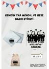 Mezuniyet Hatırası Siyah Kep-Mendil ve Kese Baskı Kağıdı-Okuma Bayramı, Ütü ile Yapışan DTF Transfer