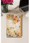 Soft Çiçekli - A5 Boy Günlük Planlayıcı , Daily Planner, To Do List-Konsept Not Defteri, Notepad