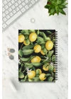 Limon Bahçesi A5 Boy Günlük Planlayıcı Defter , 60 Yaprak - 120 Sayfa, Konsept Not Defteri, Notepad