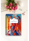 Renkli Fırça Darbeli- A5 Boy Günlük Planlayıcı , Daily Planner, To Do List-Konsept Not Defteri