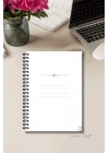 Gothic Çiçekler A5 Boy Günlük Planlayıcı , Daily Planner, To Do List-Konsept Not Defteri