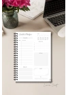 Gothic Çiçekler A5 Boy Günlük Planlayıcı , Daily Planner, To Do List-Konsept Not Defteri
