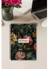 Gothic Çiçekler A5 Boy Günlük Planlayıcı , Daily Planner, To Do List-Konsept Not Defteri