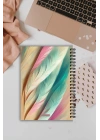 Renkli Kuş Tüyü, A5-Günlük Planlayıcı , Daily Planner, To Do List-Konsept Not Defteri, Notepad