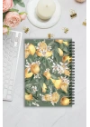 Limon Çiçeği, A5-Günlük Planlayıcı , Daily Planner, To Do List-Konsept Not Defteri, Notepad