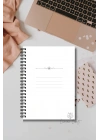 Pembe Çiçekli, A5-Günlük Planlayıcı , Daily Planner, To Do List-Konsept Not Defteri, Notepad