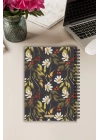Vintage Çiçekli, A5-Günlük Planlayıcı , Daily Planner, To Do List-Konsept Not Defteri, Notepad