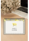 Sarı Çiçekli A5-Haftalık Planlayıcı , Weekly Planner, To Do List-Konsept Not Defteri